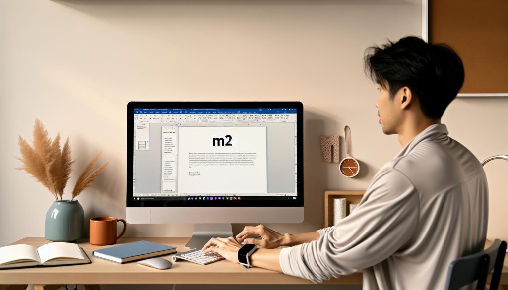 Jak napsat metr čtvereční ve Wordu: m² bez komplikací