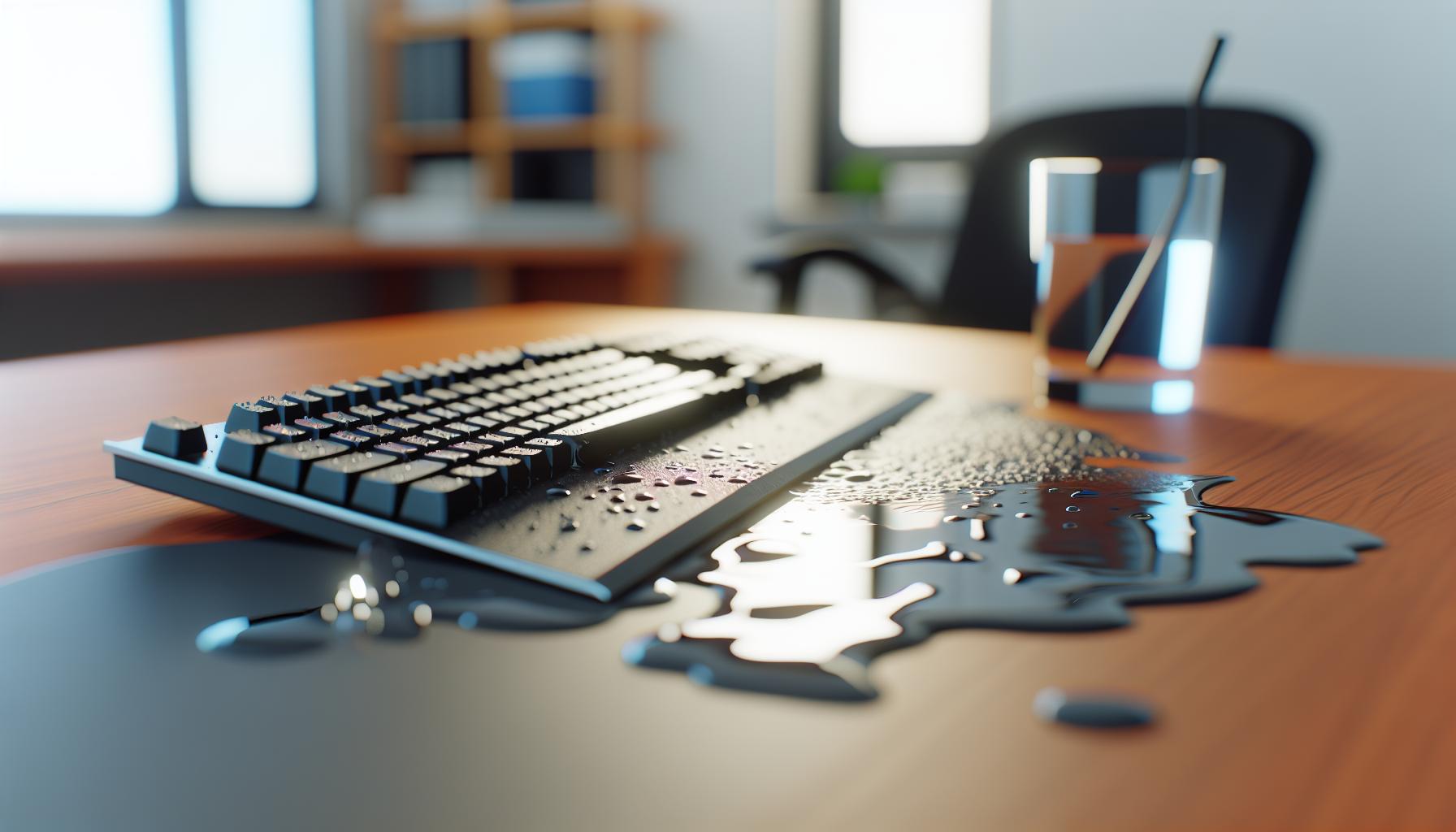 Co se stane s klávesnicí po kontaktu s vodou?