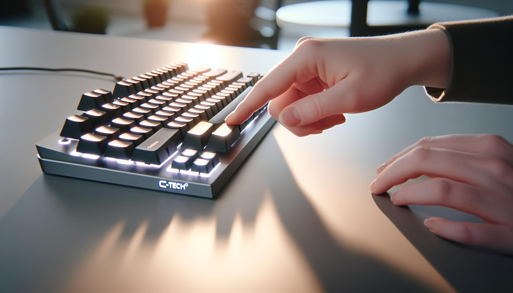 Jak zjistit, zda klávesnice C-Tech má podsvícení